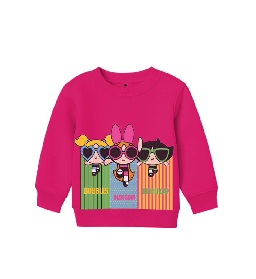Powerpuff Girls Fleece Sweatshirt  - Shocking Pink