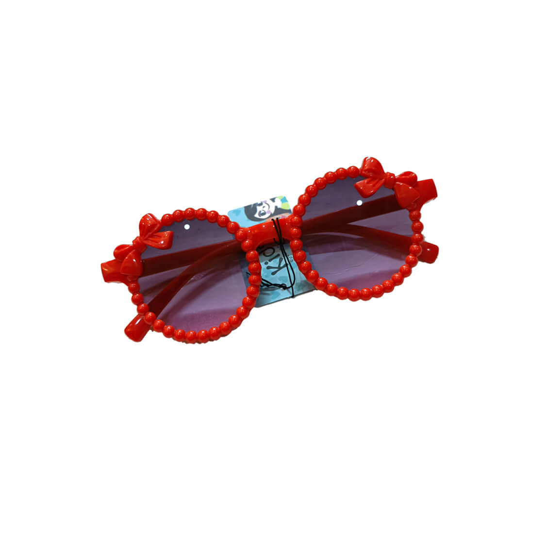 Premium Frame Glasses With Red Bow - Red
