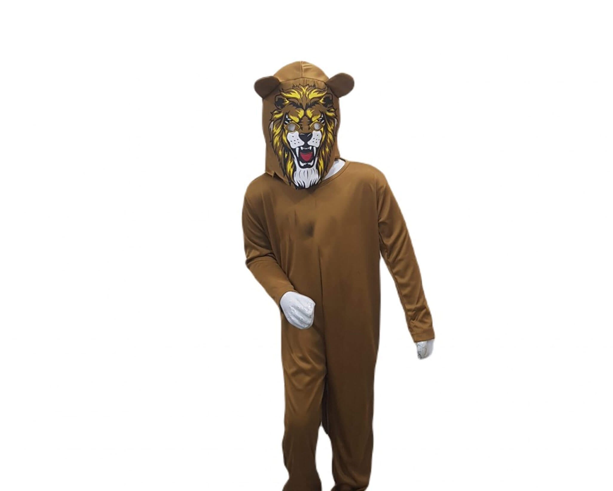 Premium Lion Jumpsuit Hooded Coustume