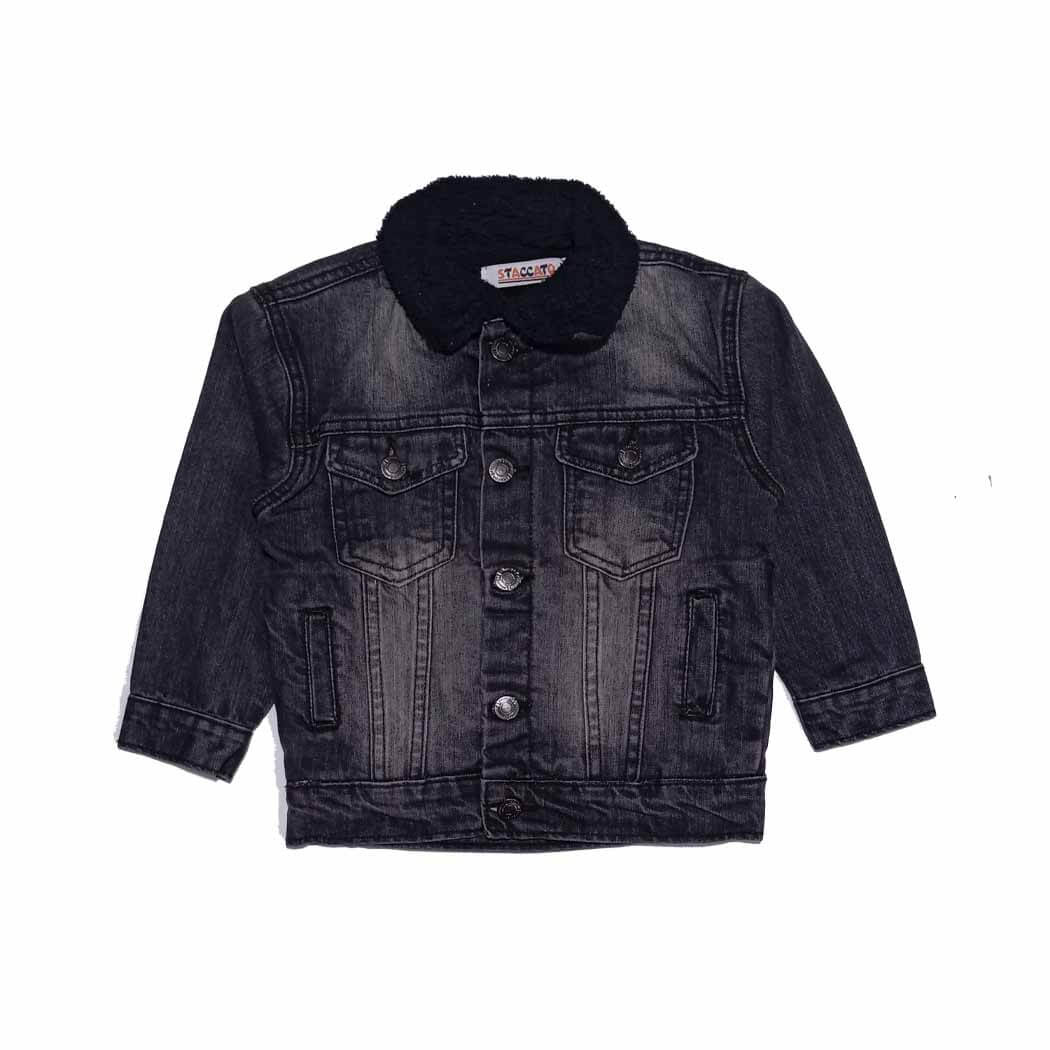 Premium Wool Denim Jacket - Charcoal