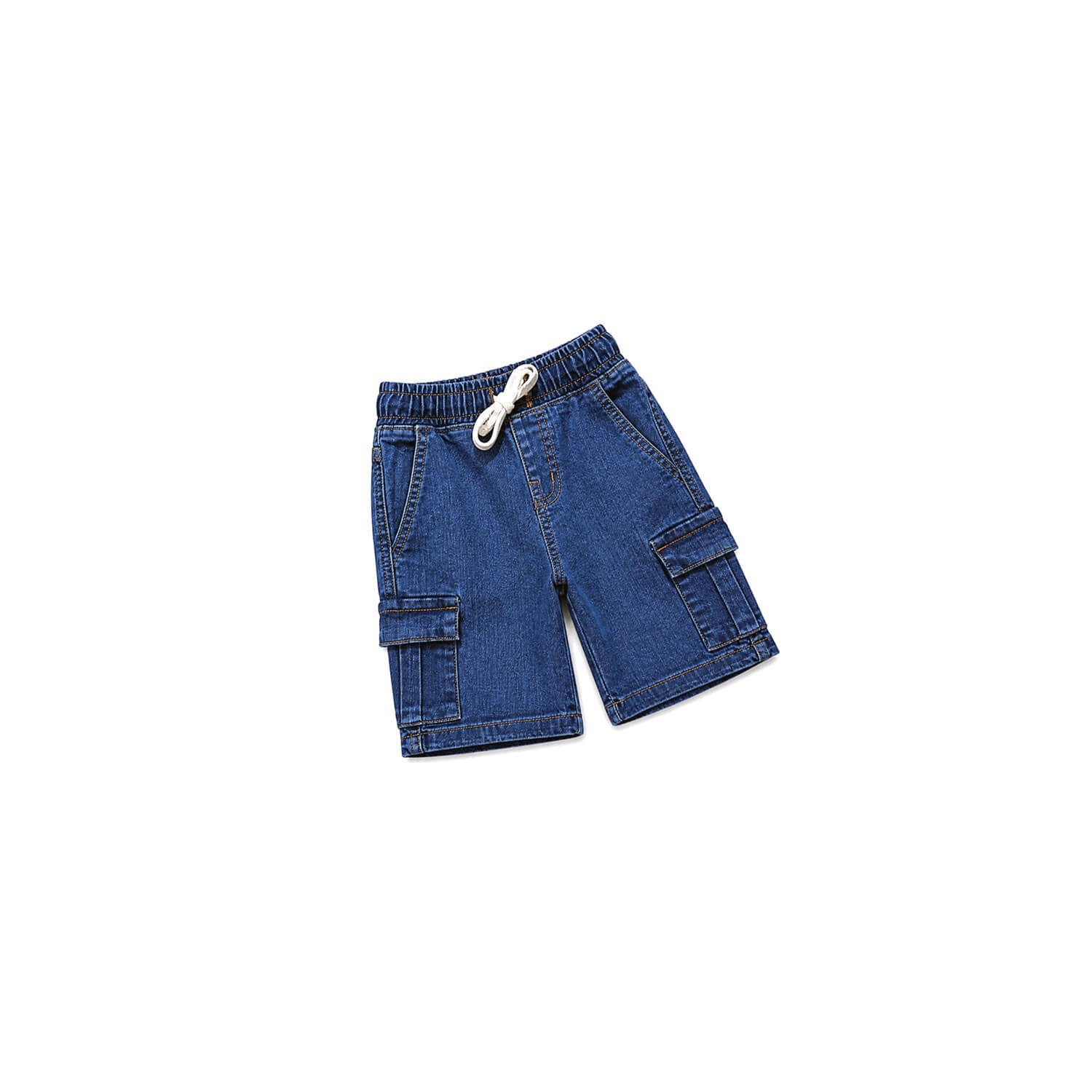 PremiumElasticWaistDenimShort-MidBlue_1