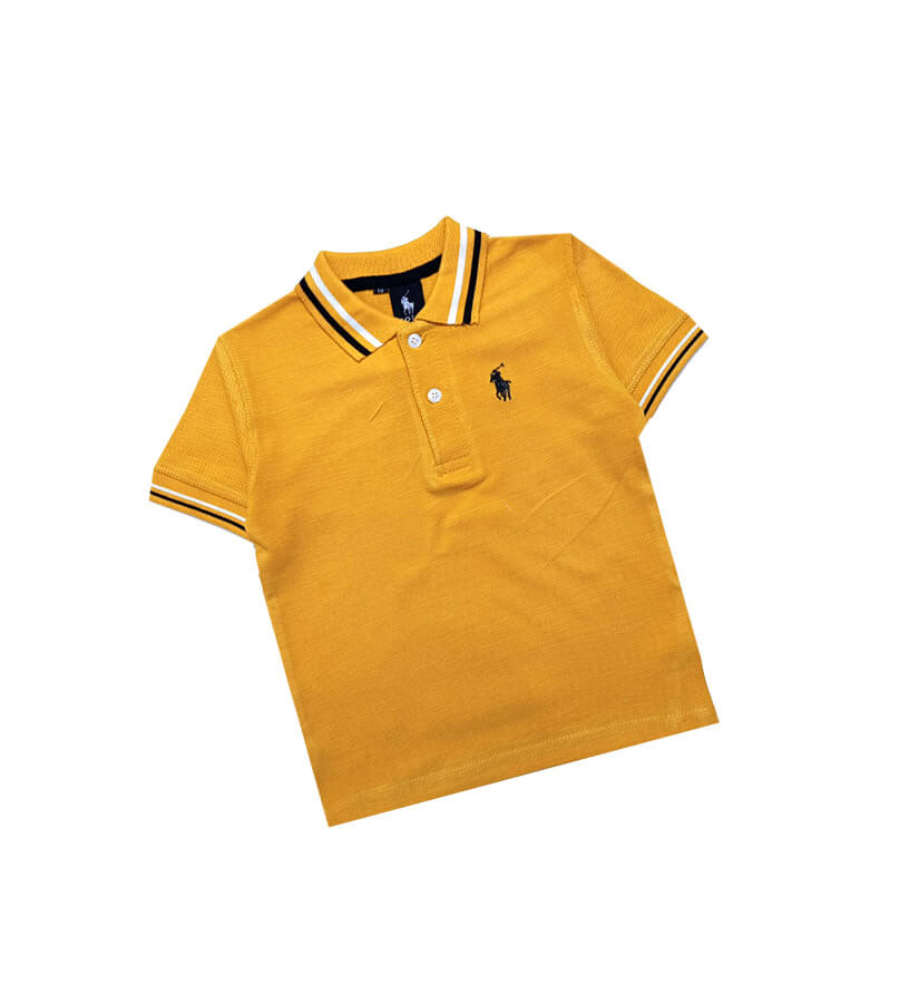 PremiumWhite_BlackTippingColarPoloLogoShirt-Yellow_1