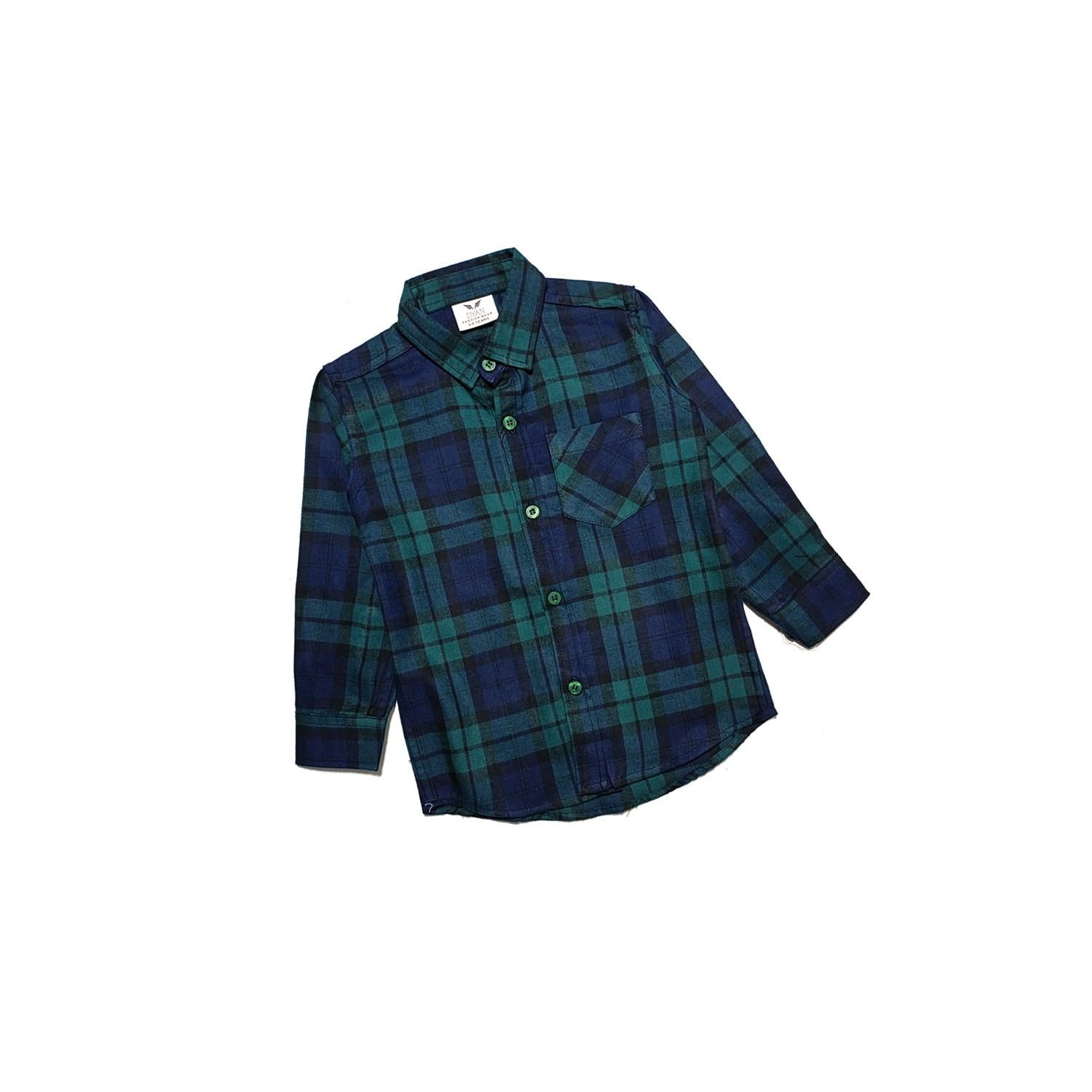 Premium Flannel Fabric Classic Check Casual-Shirt-Green-1
