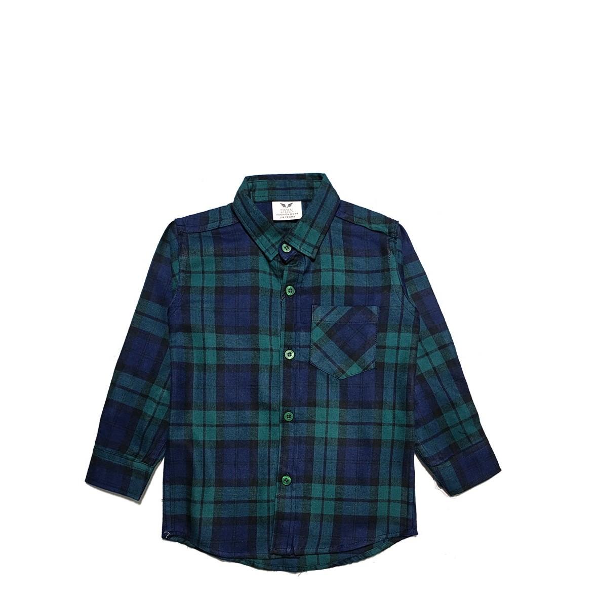 Premium Flannel Fabric Classic Check Casual-Shirt-Green