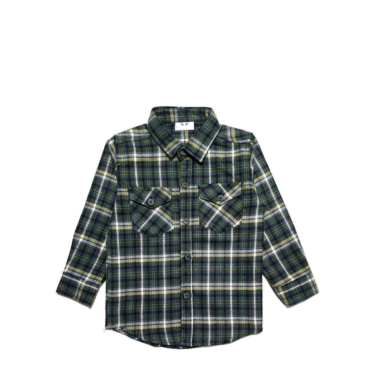 Premium Flannel Fabric Traditional Check Casual Shirt- Olive Green
