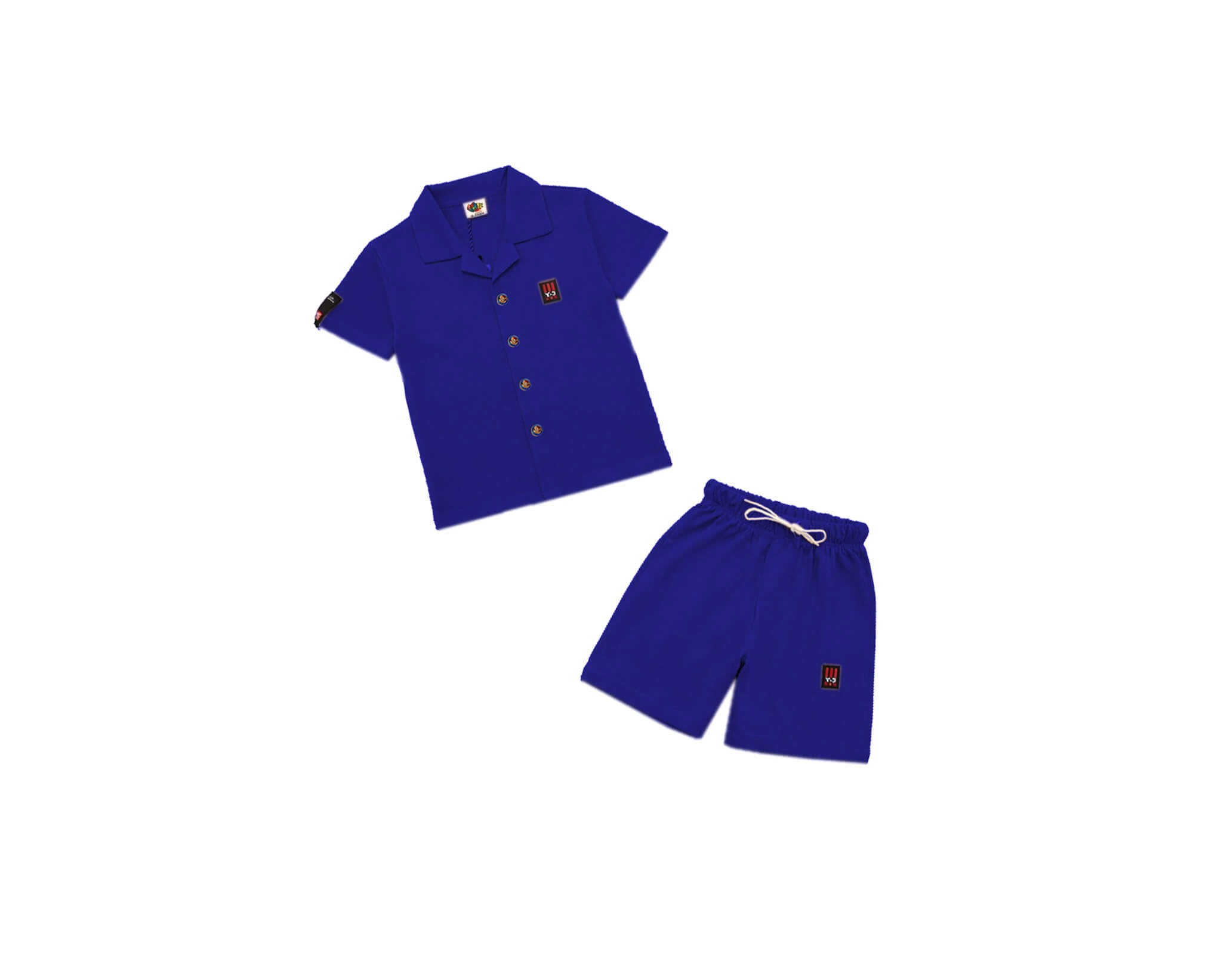 Premium Logo Half Sleeve Tee & Short - Royal Blue