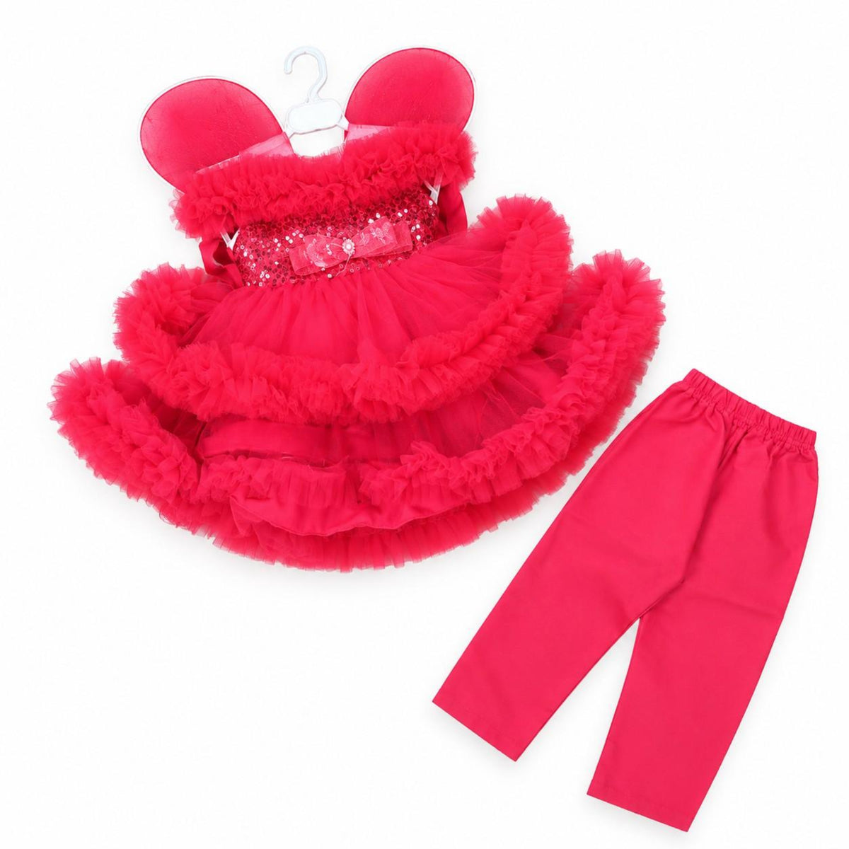 Princess Fairy Red Frock With Wings