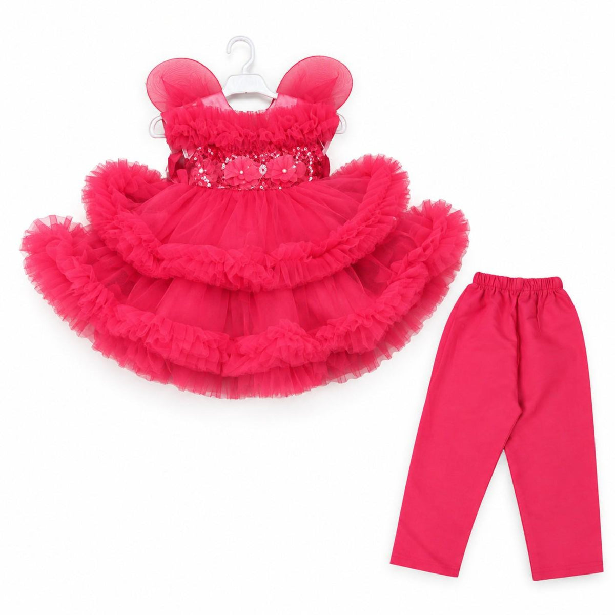 Princess Fairy Red Frock With Wings