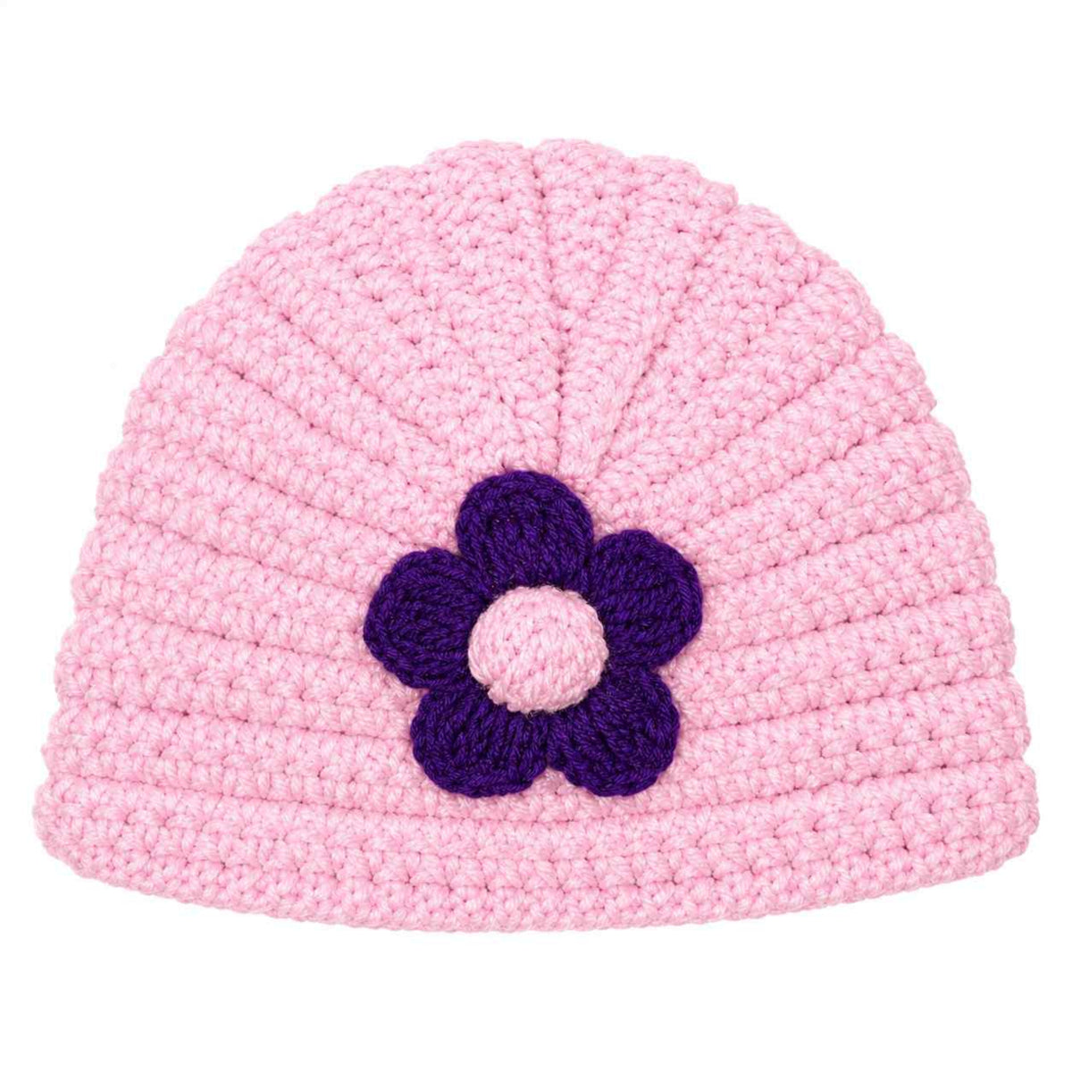 Purple Daisy Floral Handcrafted Cap - Soft Purple