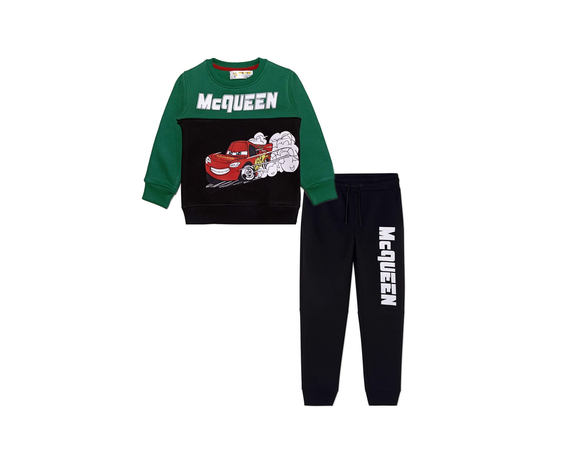 Queen Car Fleece Tracksuit -Green &amp; Black