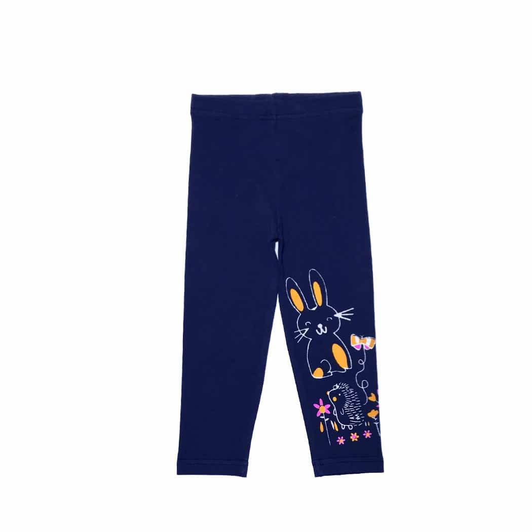 Rabbit With Kiwi Tights - Ink Blue