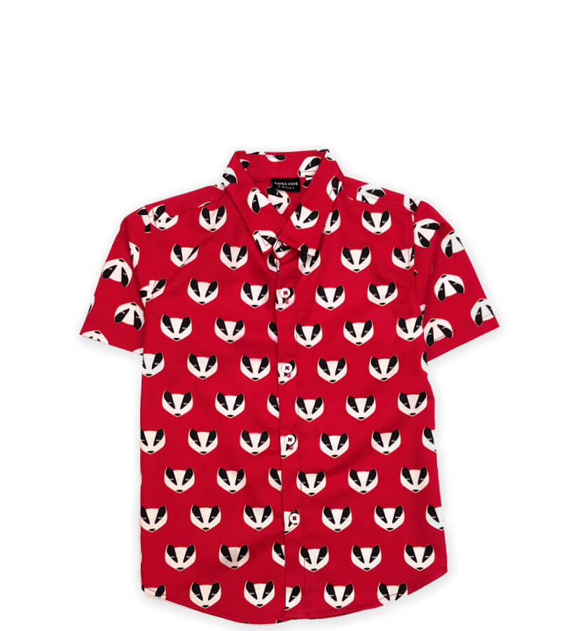 Raccoon Formal Shirt - Red