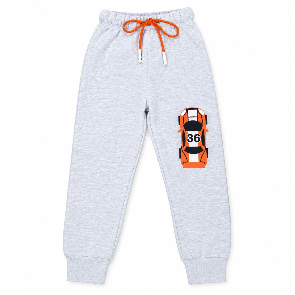 Race Car  Race Car Printed Fleece  Trousers - Light Grey