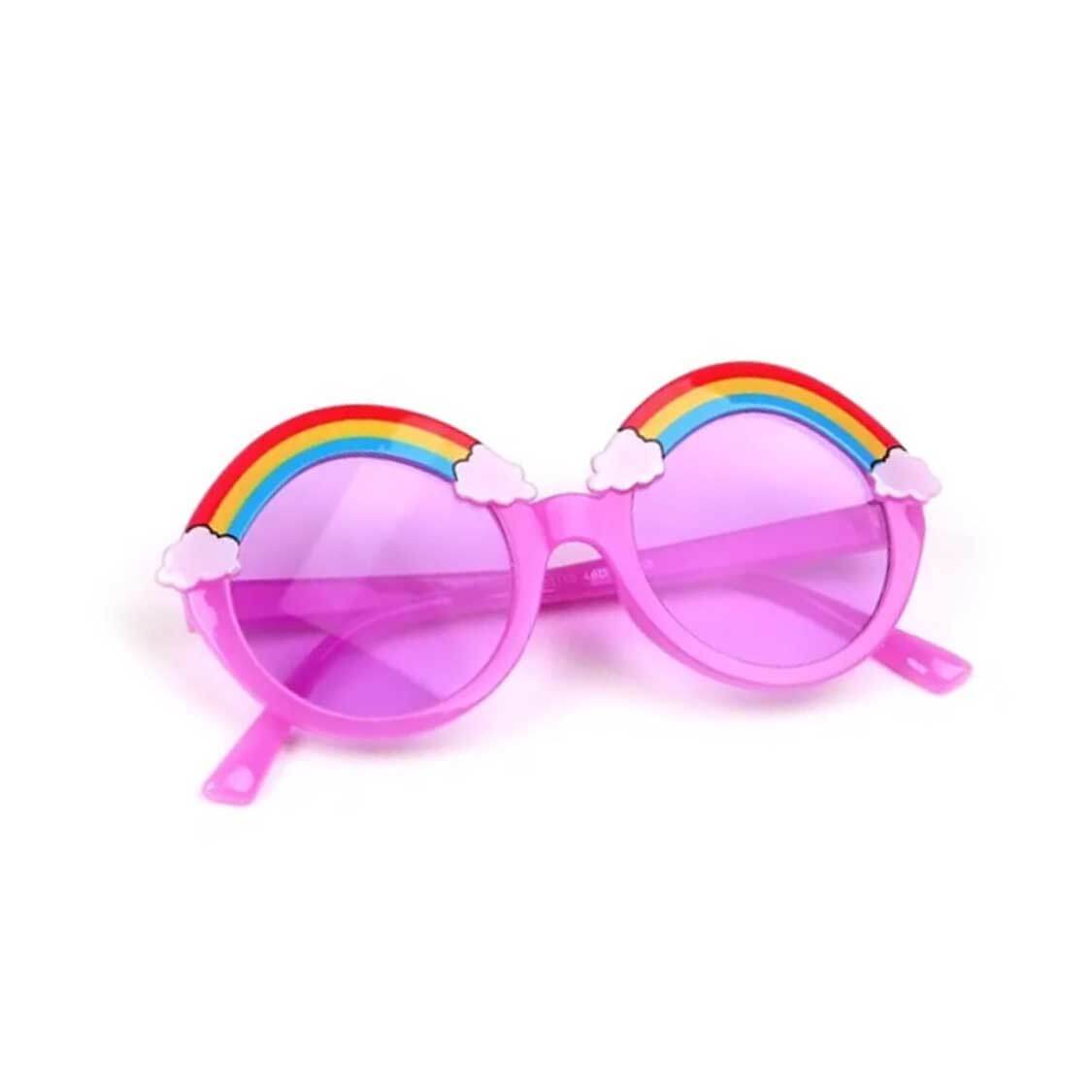 Rainbow Colorful Children's Sun Glasses - Purple
