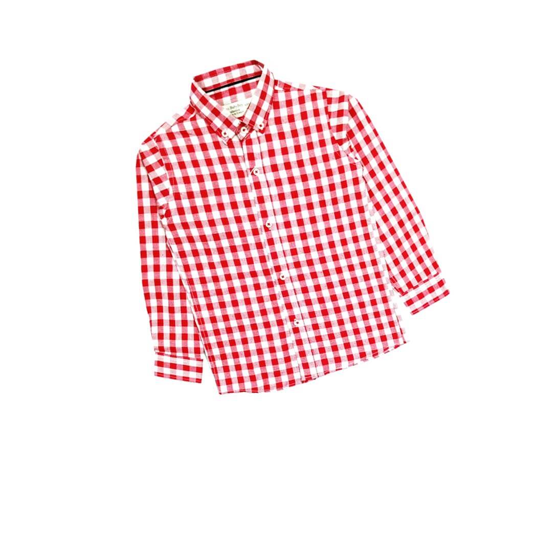 Red &amp; White Checked Formal Shirt - Red &amp; White