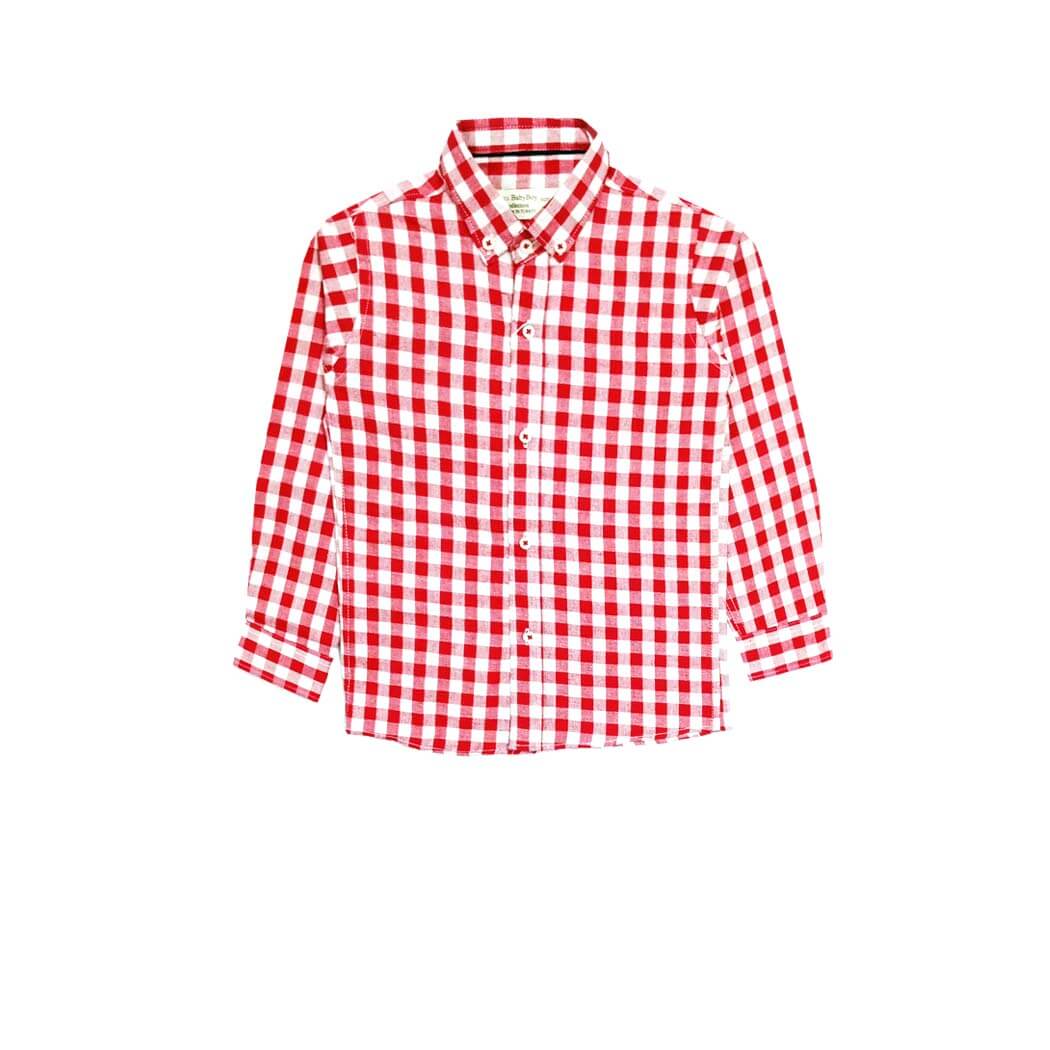 Red &amp; White Checked Formal Shirt - Red &amp; White