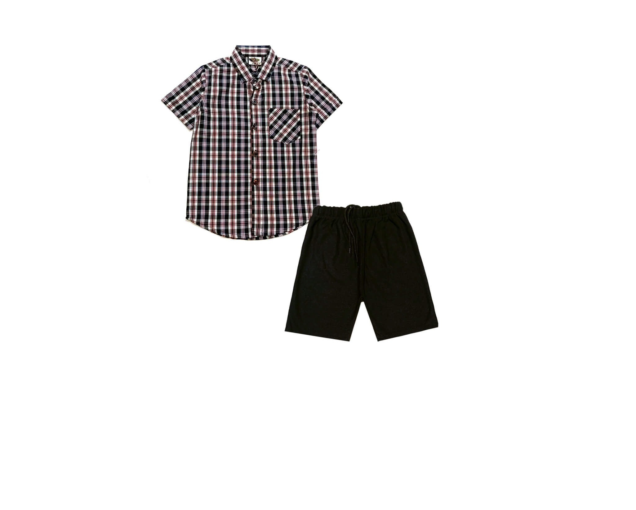 Red_BlueCheckedCasualShirt_ChinoShort-Black_White