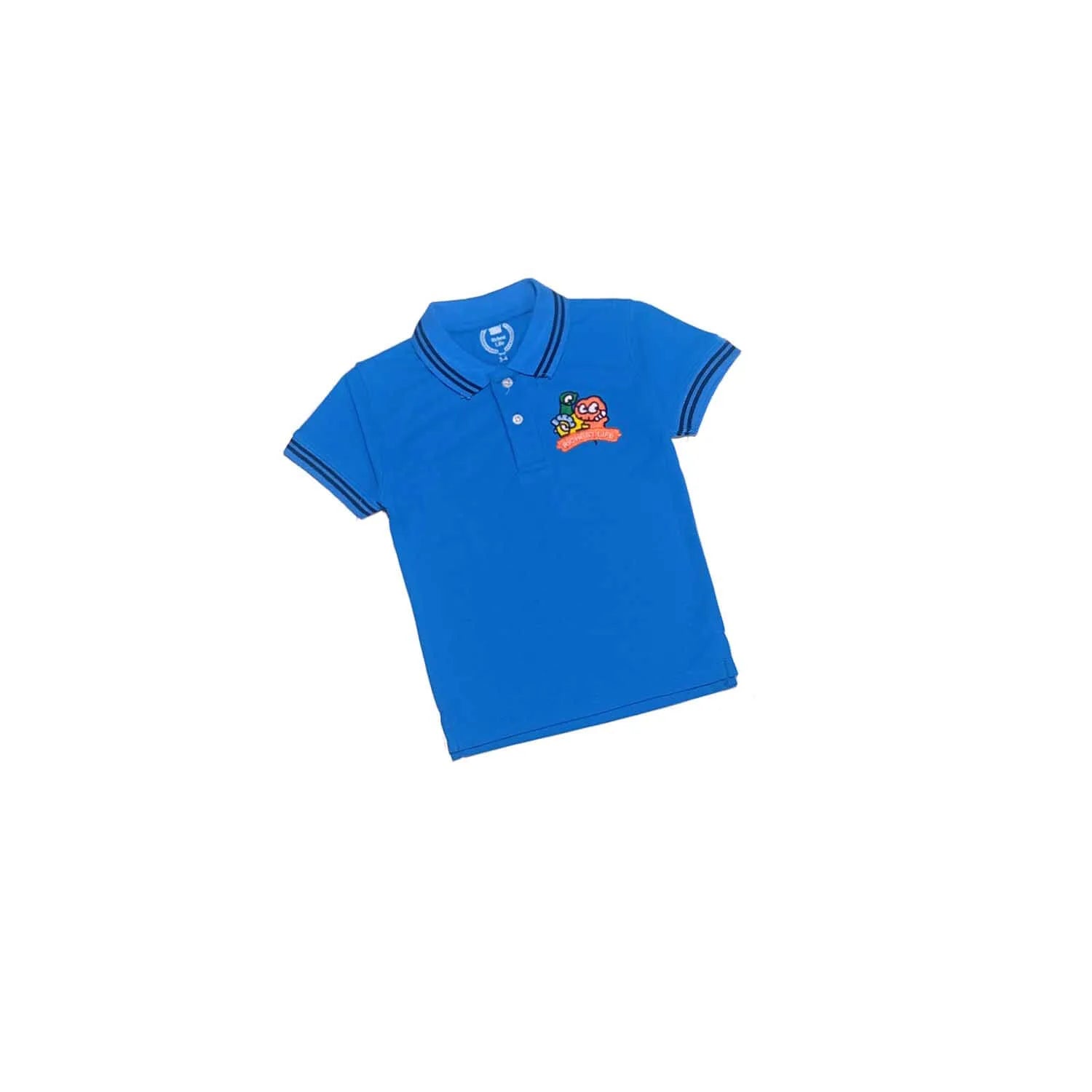 Richest Life Black Tipping Colar Polo Shirt - Blue