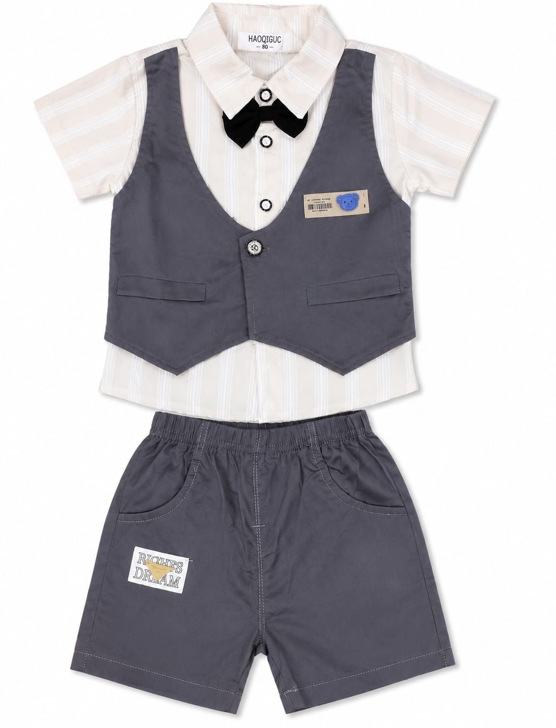 Rights Dream Bow Boys Casual Shirt With Short