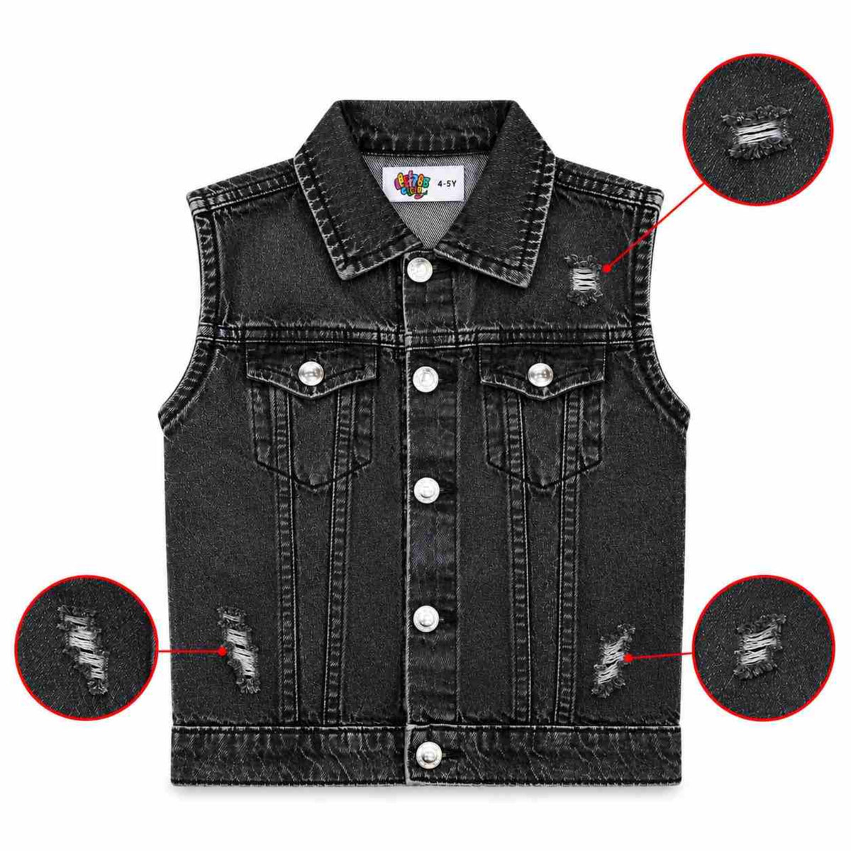 Ripping Style  Denim Jacket - Charcoal