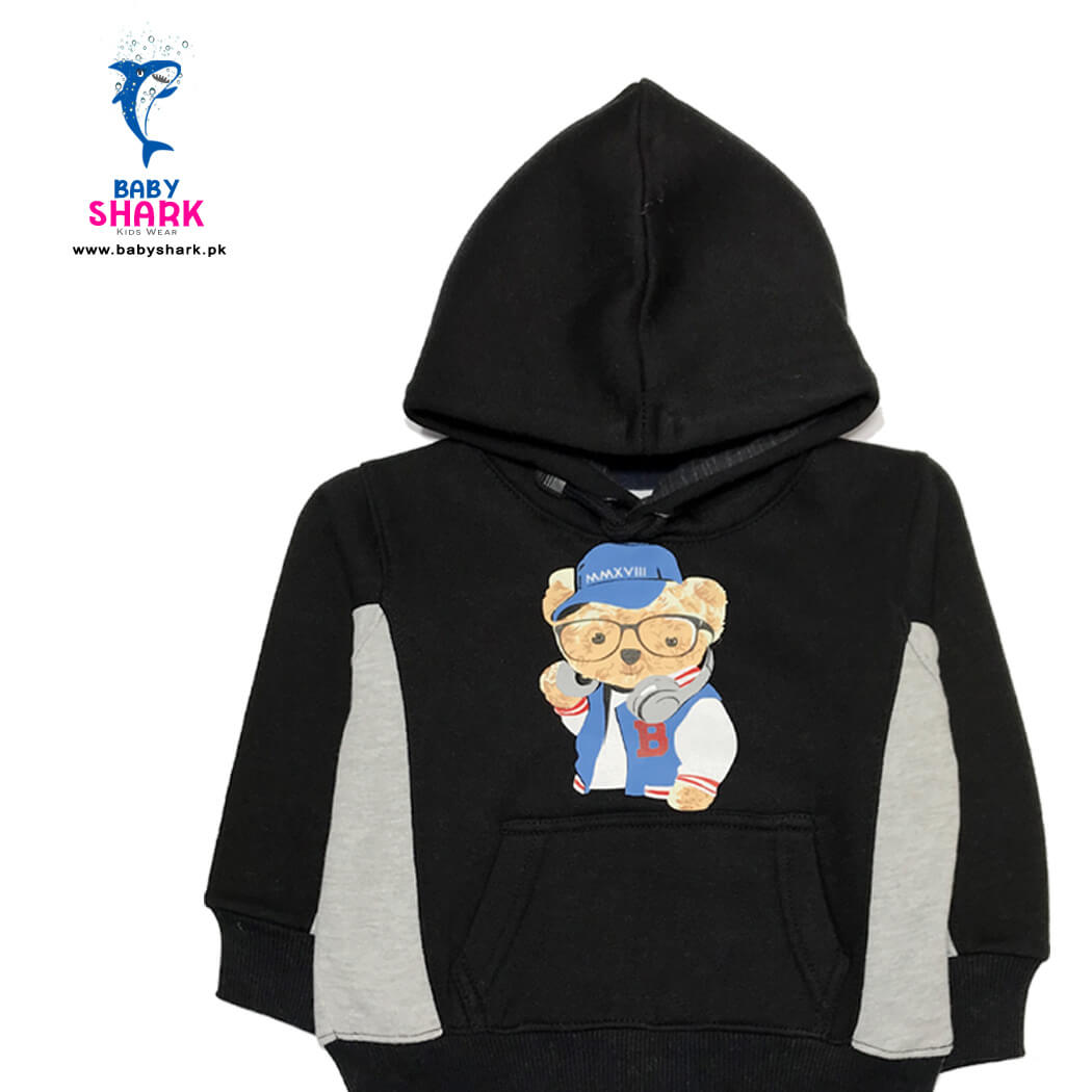 Rocking Bear - Fleece Hoody Black &amp; Gray
