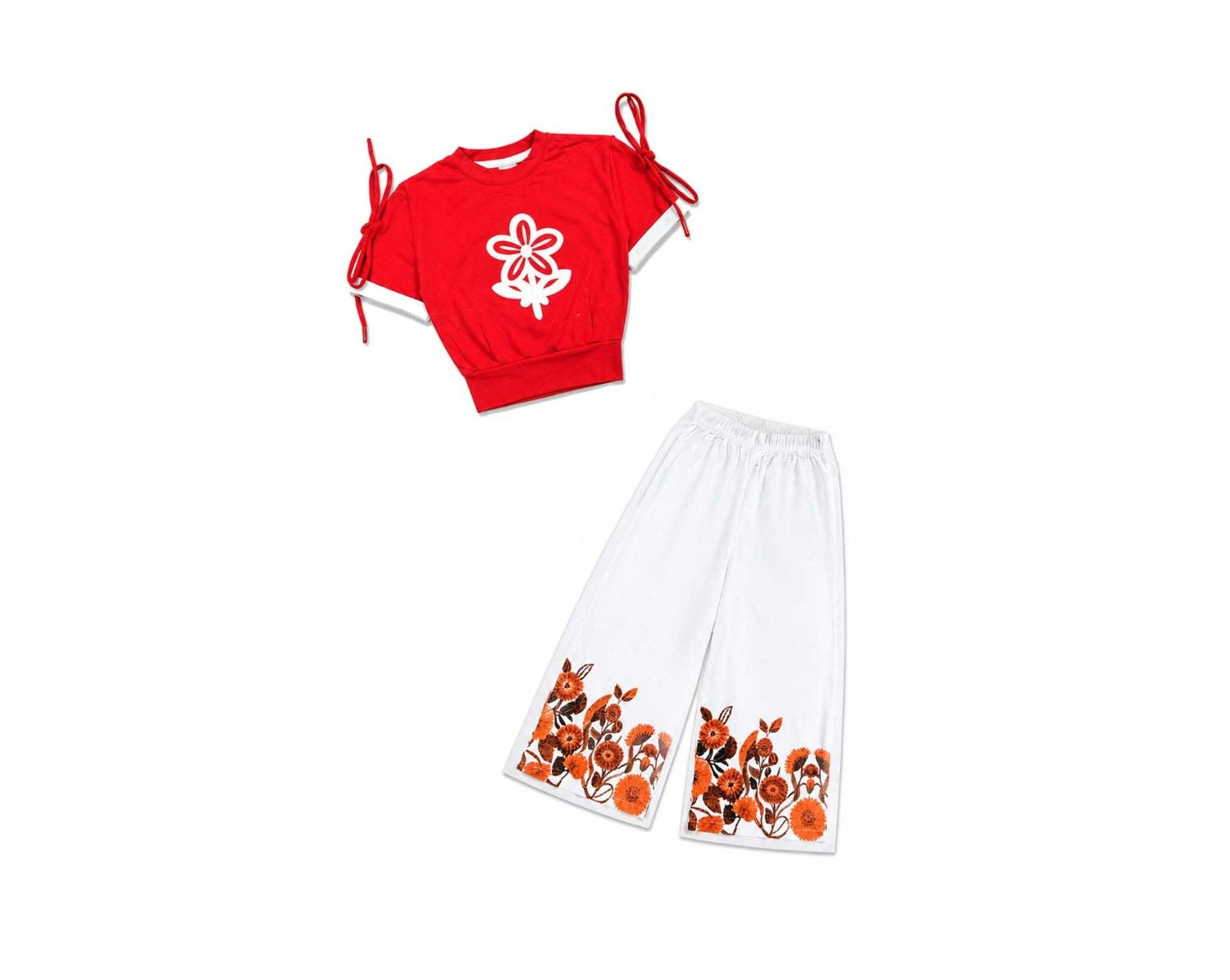 Ruby Rose Top & Flapper Trouser - Red & White-1