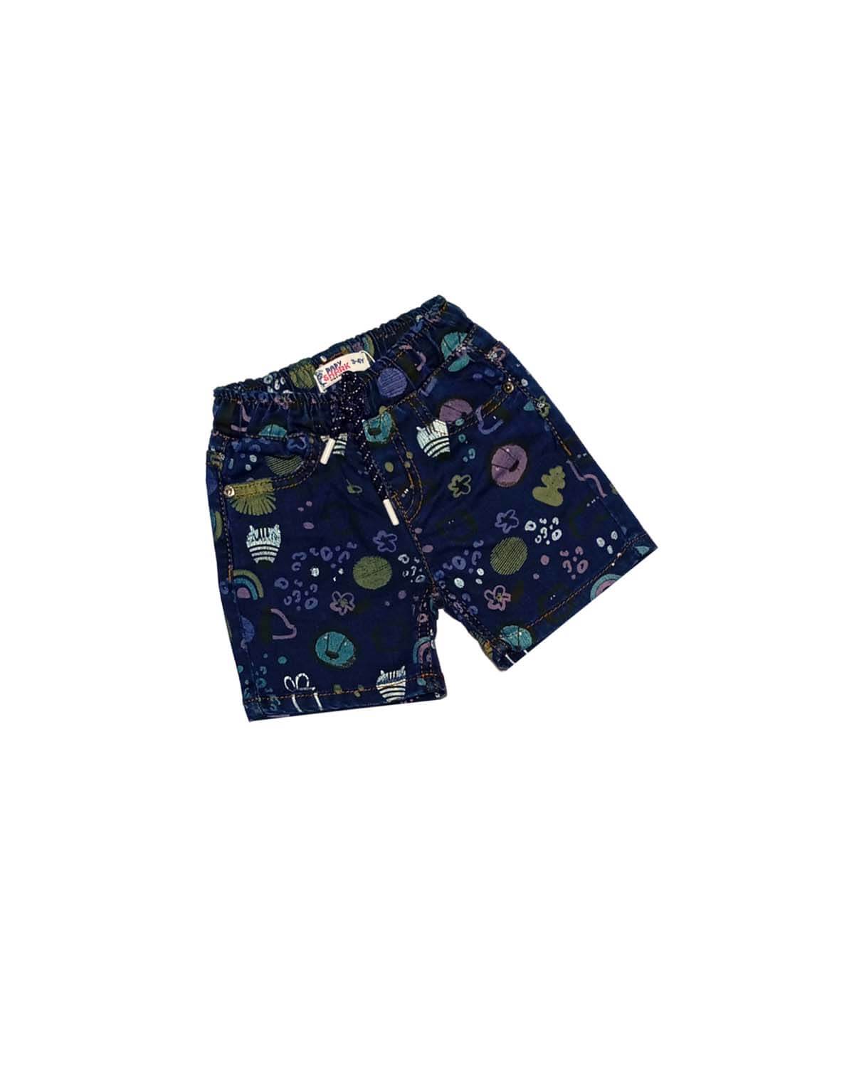 Safari Funky Denim Shorts - Navy Blue