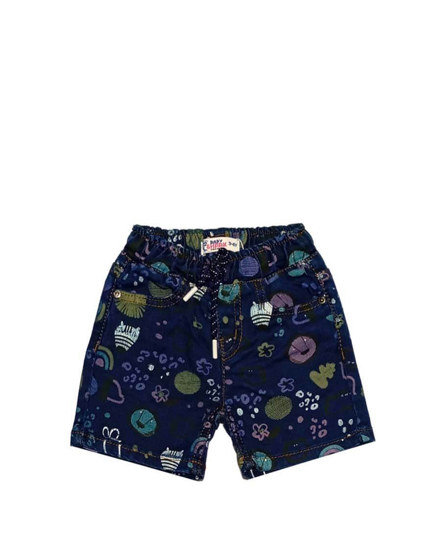 Safari Funky Denim Shorts - Navy Blue