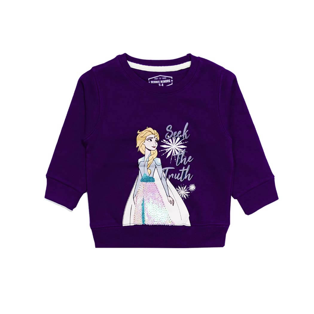 Seek The Truth Sequence Fleece Sweatshirt-purple