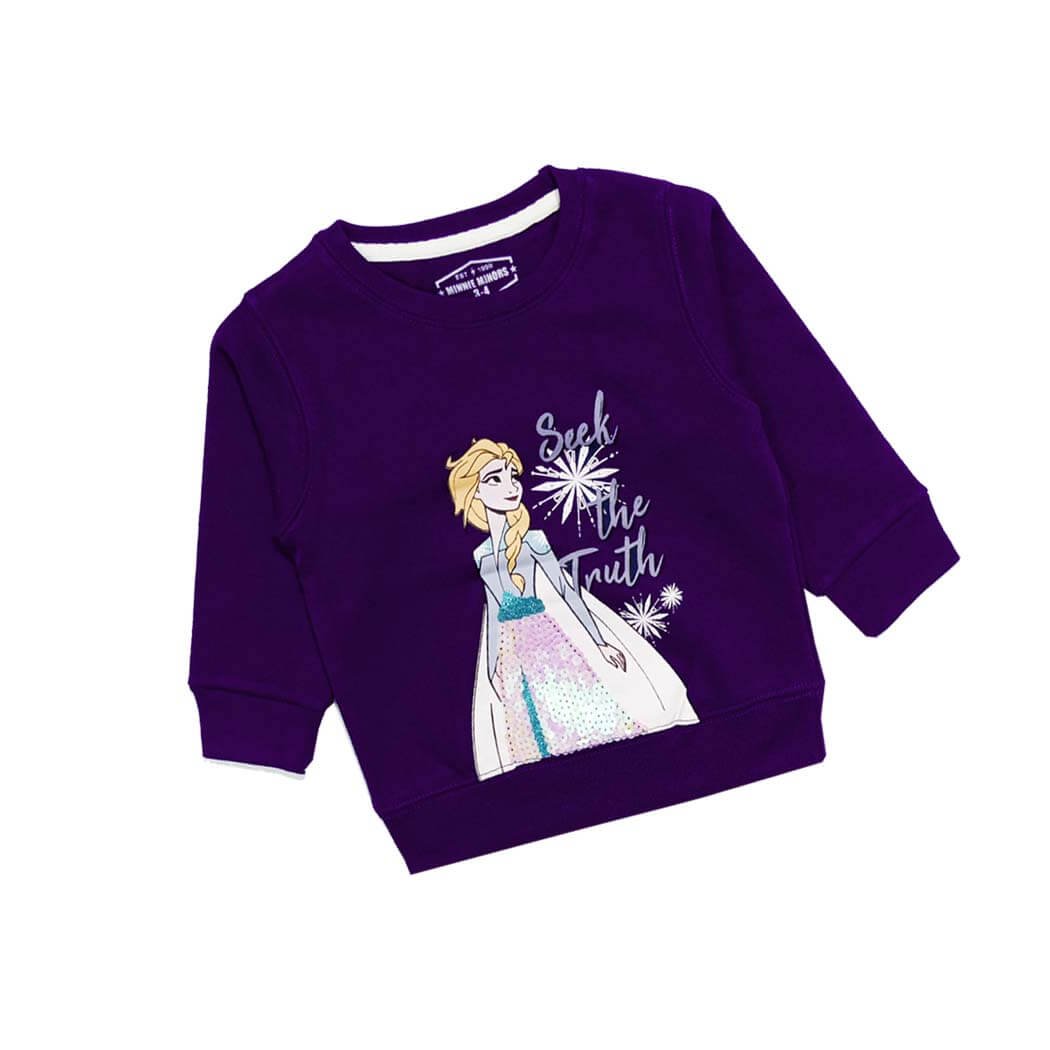 Seek The Truth Sequence Fleece Sweatshirt-purple