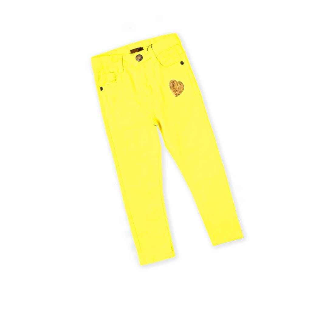 Sequence Heart Twill Pants - Yellow