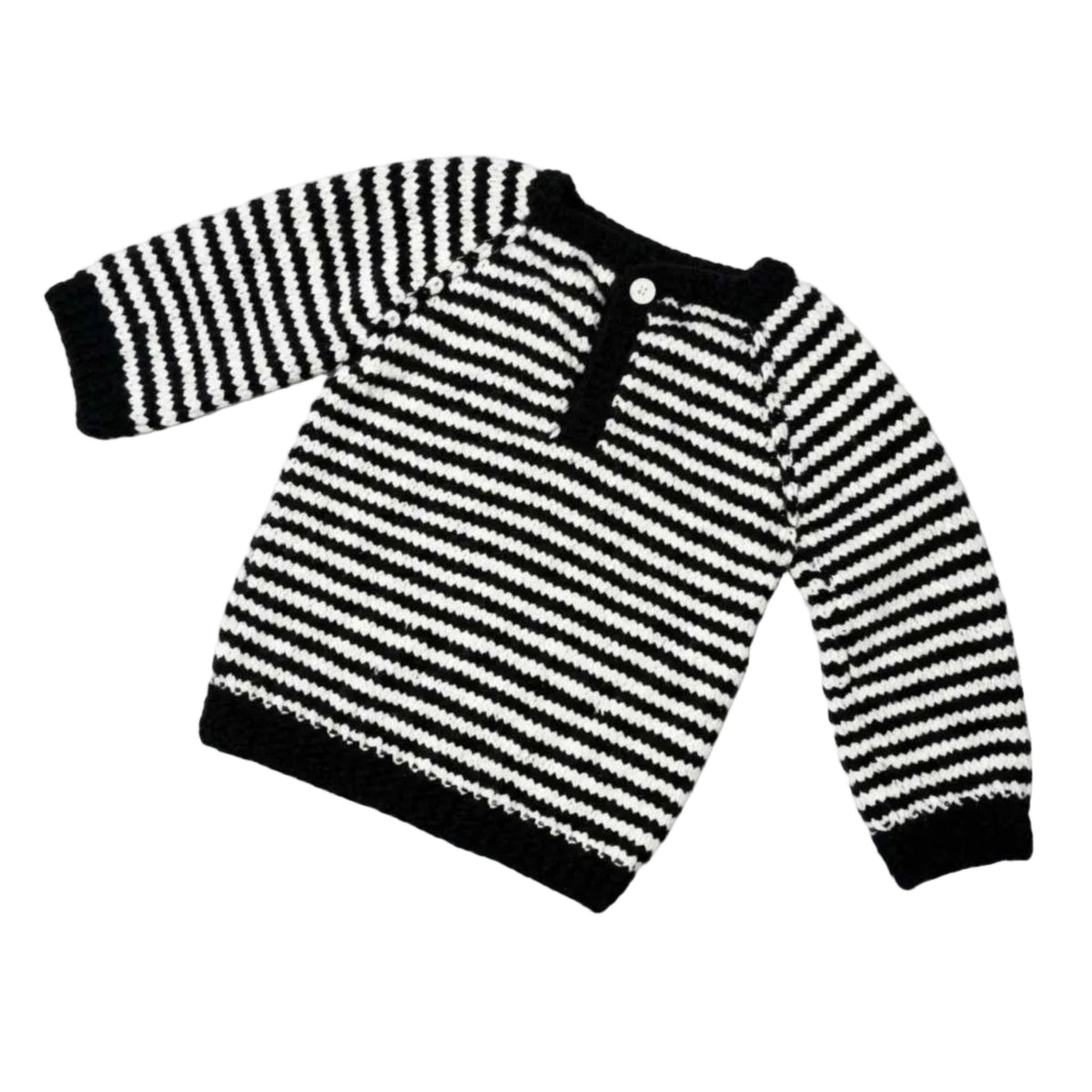 Shadow Stripe Pullover –  charcoal.