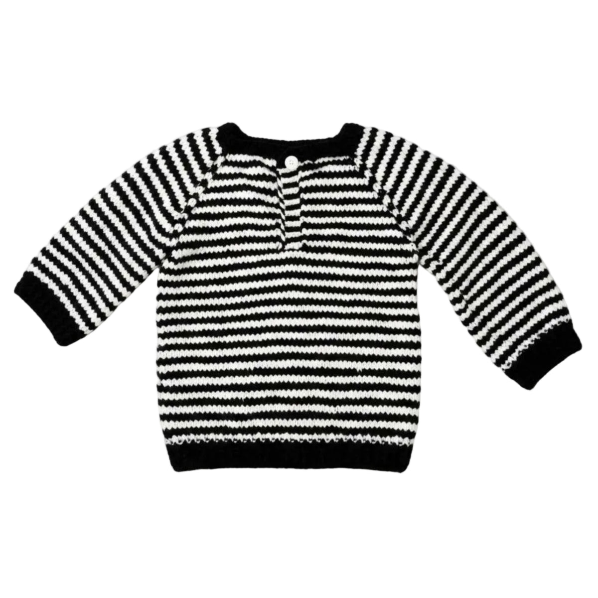 Shadow Stripe Pullover –  charcoal