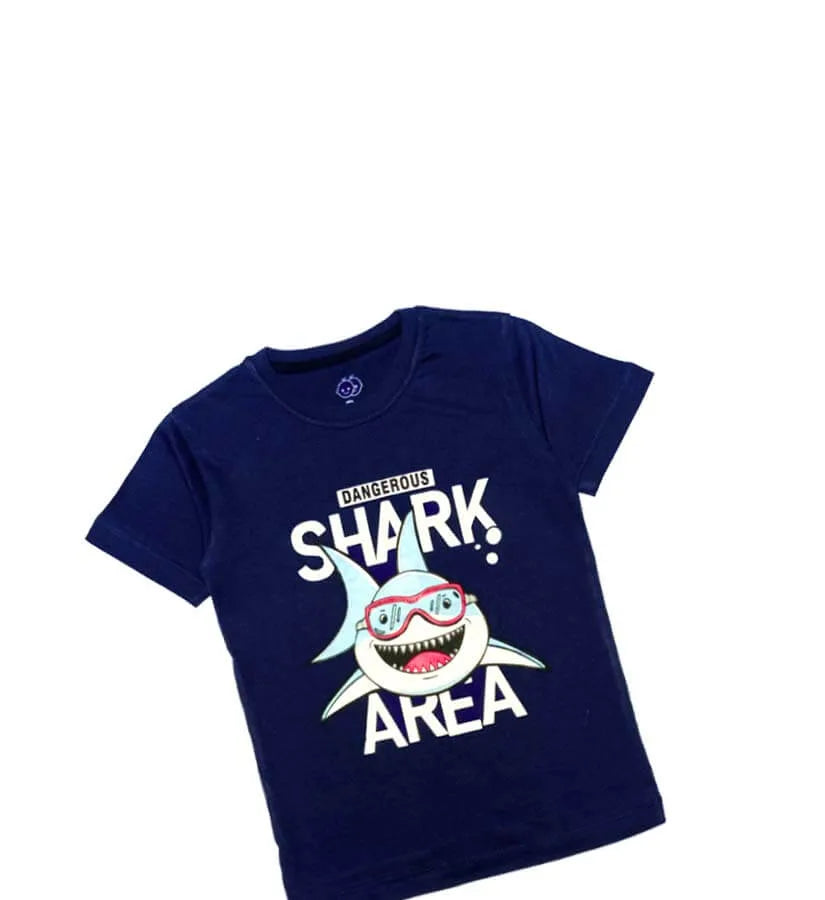 Shark Area Tee Shirt - Navy blue
