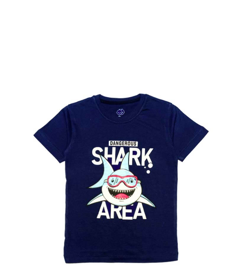Shark Area Tee Shirt - Navy blue