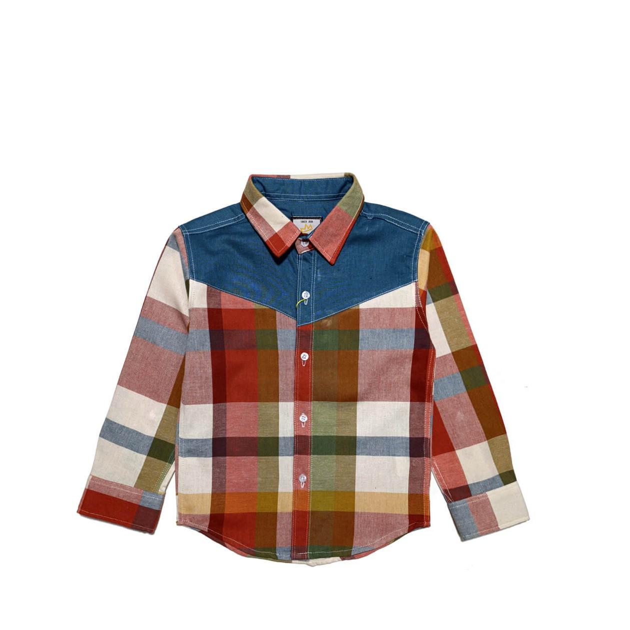 Shemrey Checked Fabric Formal Shirt -Multi Color