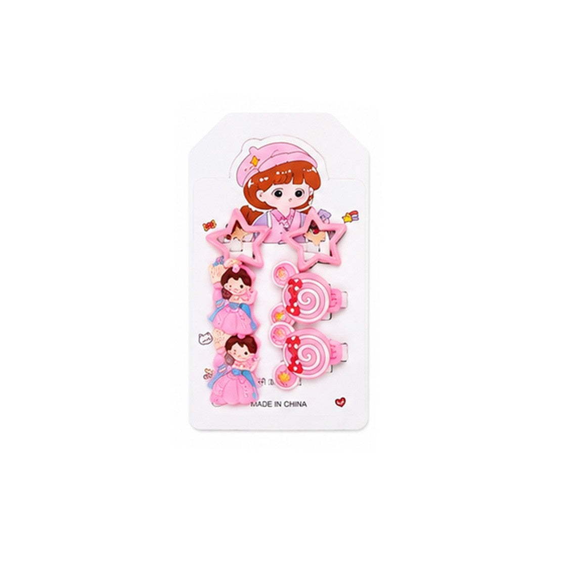 Silicon Doll & Candy Hairs Pins - Baby Pink