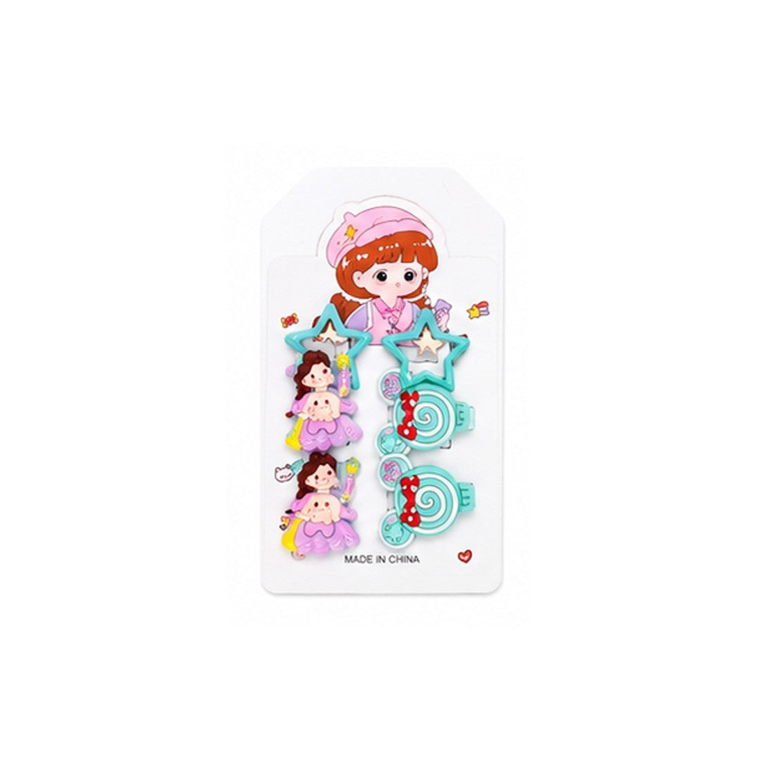 Silicon Doll & Candy Hairs Pins - Sky Blue
