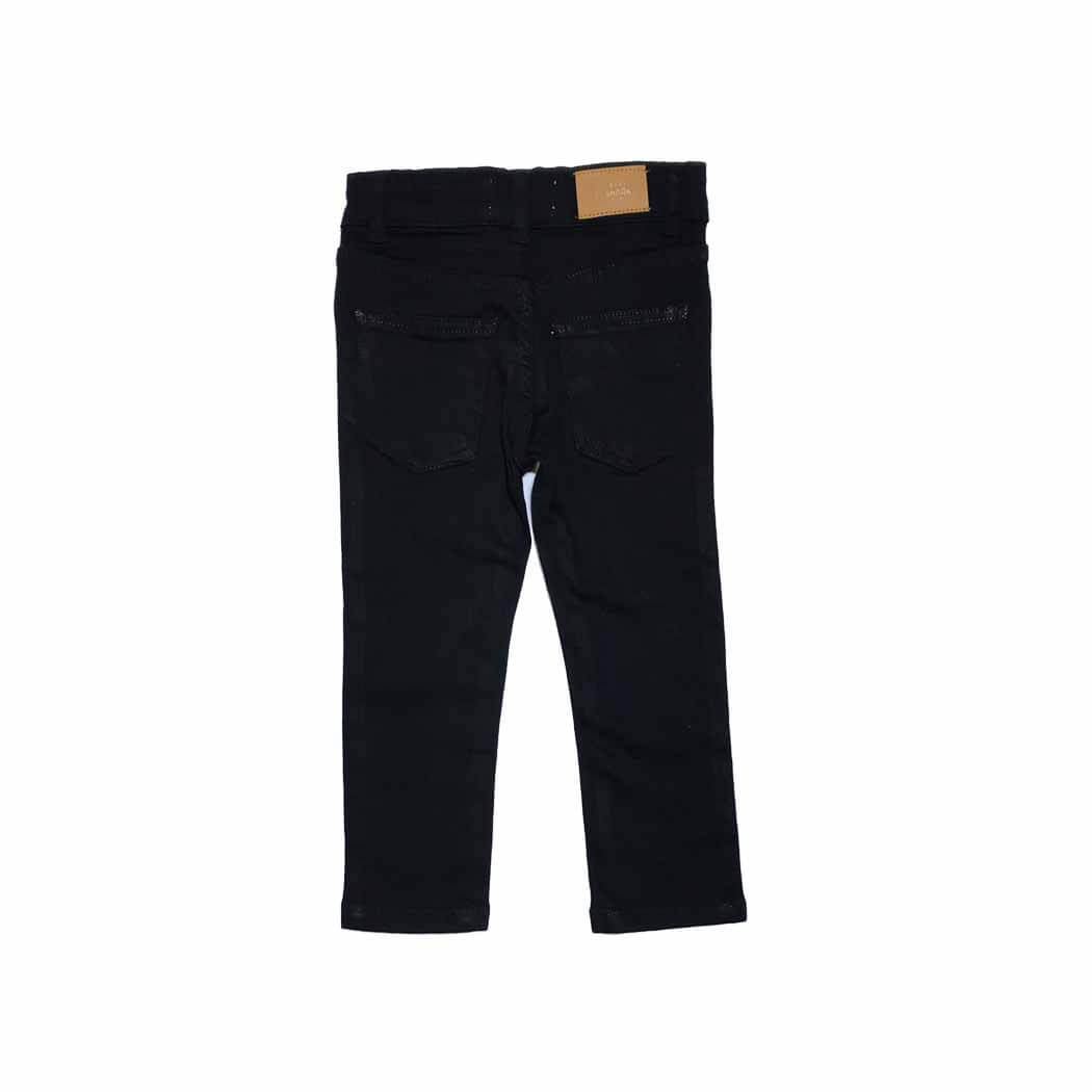 Silver Unicorn With Stars Denim Pent - Black