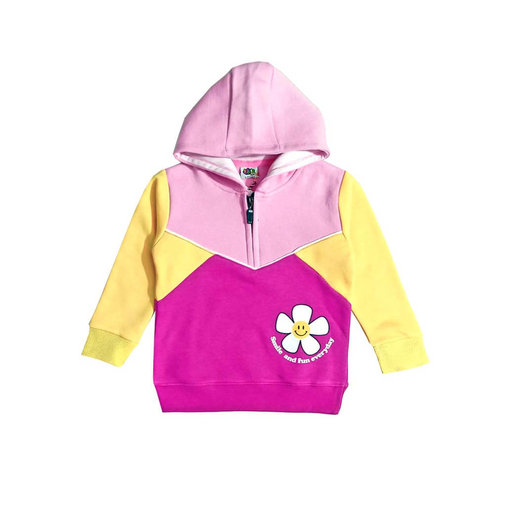 Smile & Fun Everyday Penal Hood- Pink Yellow & Shocking Pink