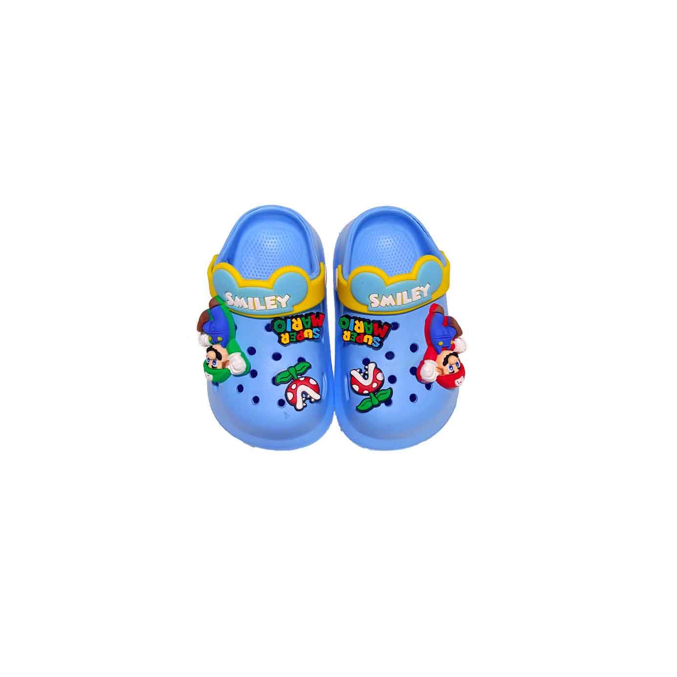 Smiley Super Mario Kids Clogs - Blue