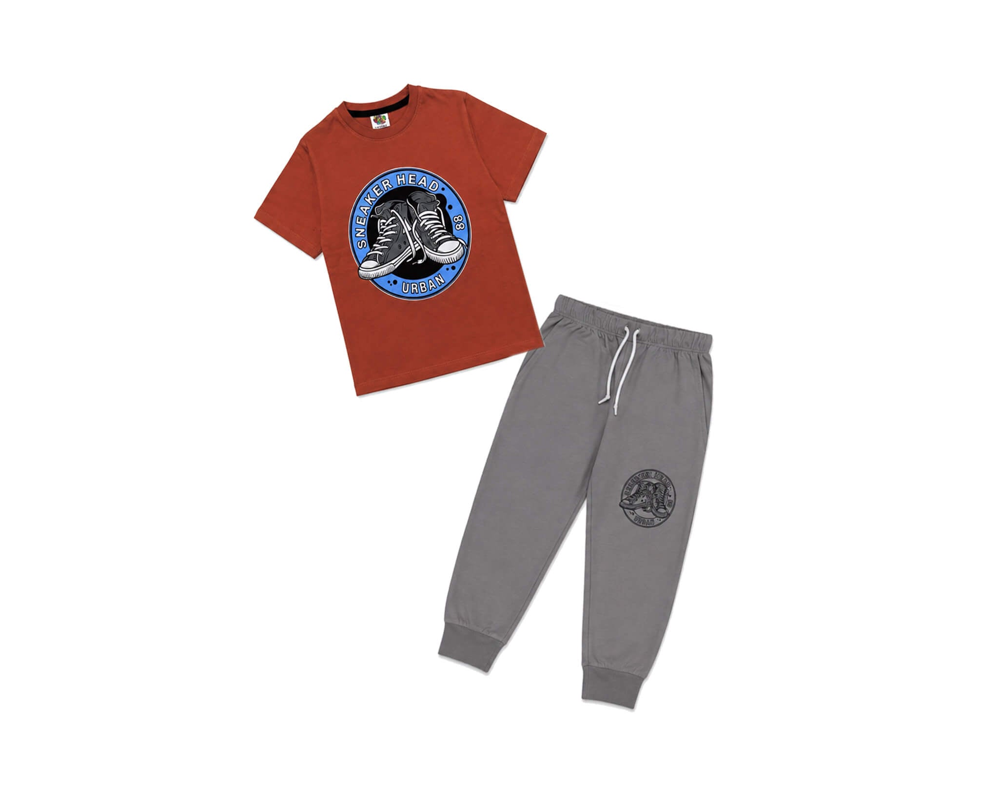 Sneaker Head 88 Printed Half Sleeve Tee & Trouser-1
