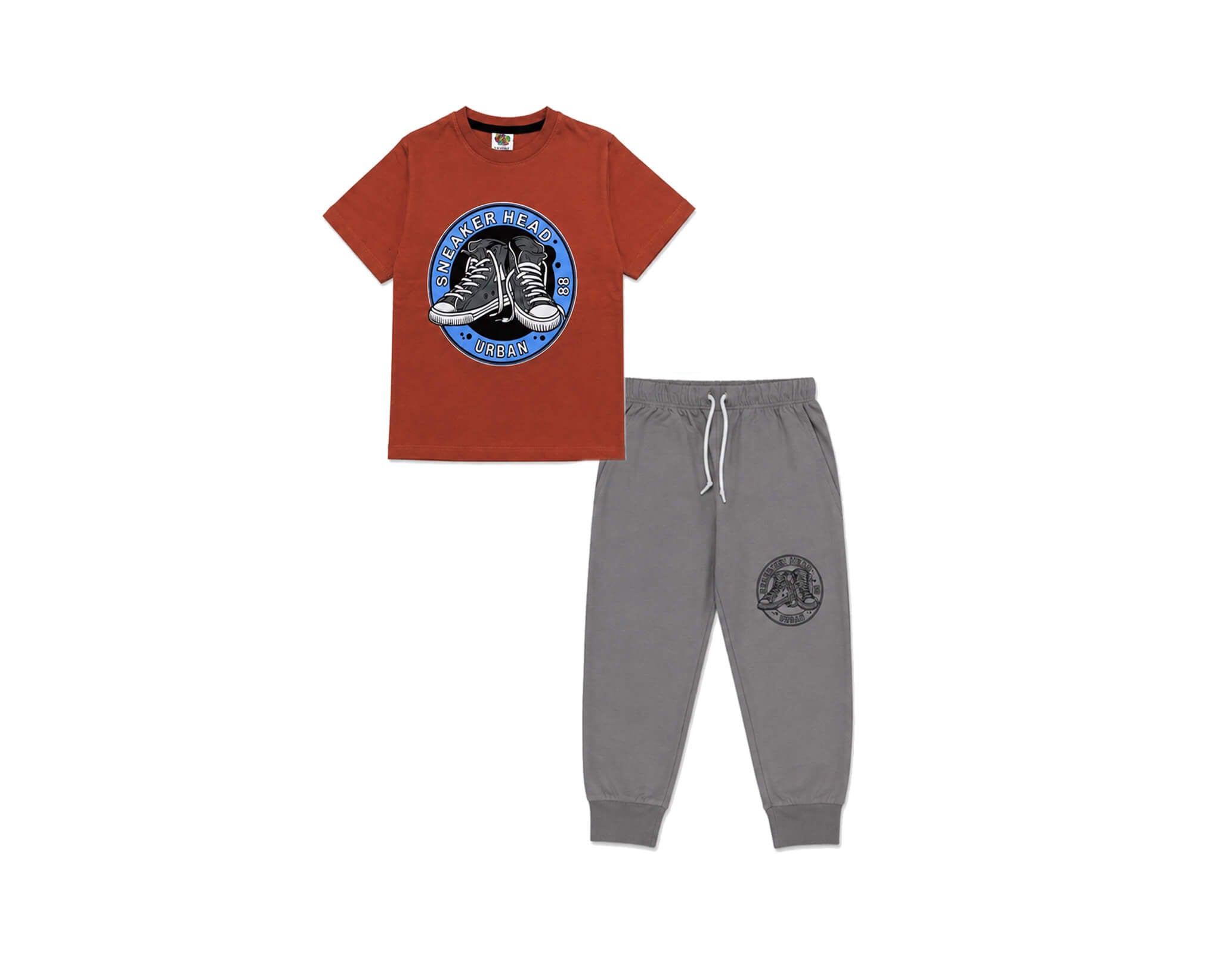Sneaker Head 88 Printed Half Sleeve Tee & Trouser