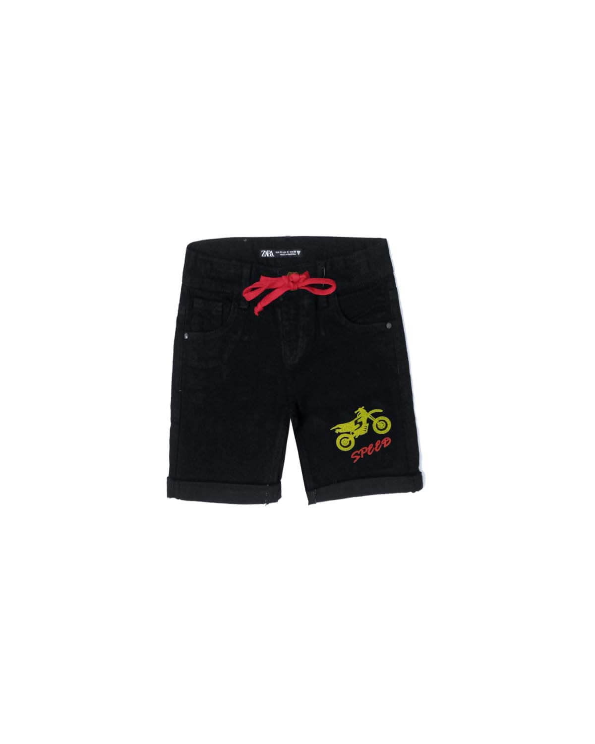Speed Bike Denim Shorts - Black