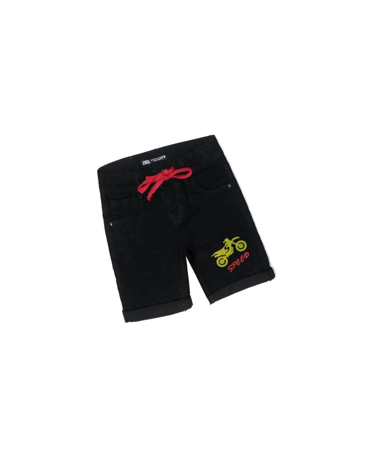 Speed Bike Denim Shorts - Black