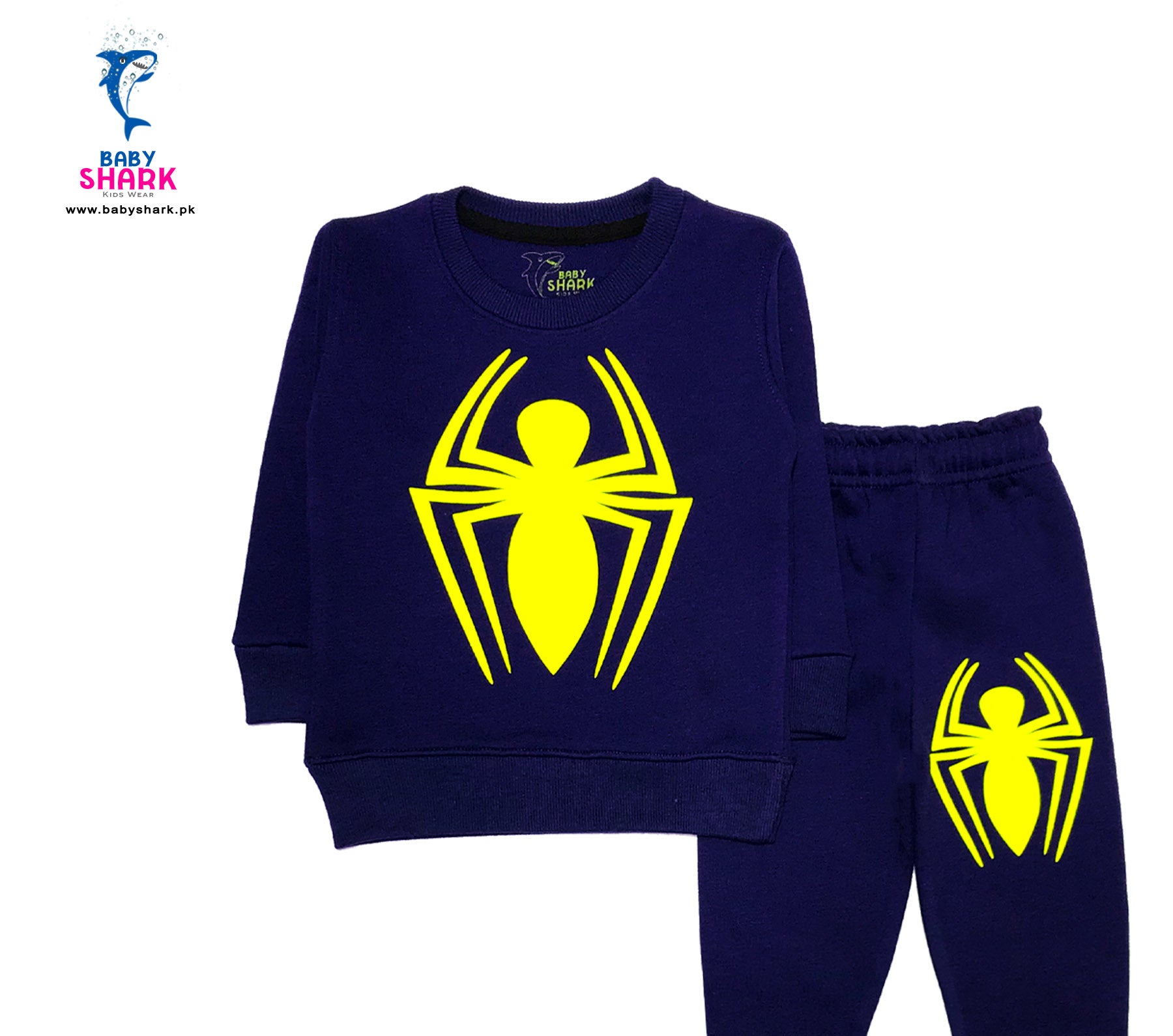 Spider Fleece Track Suit - Ink Blue