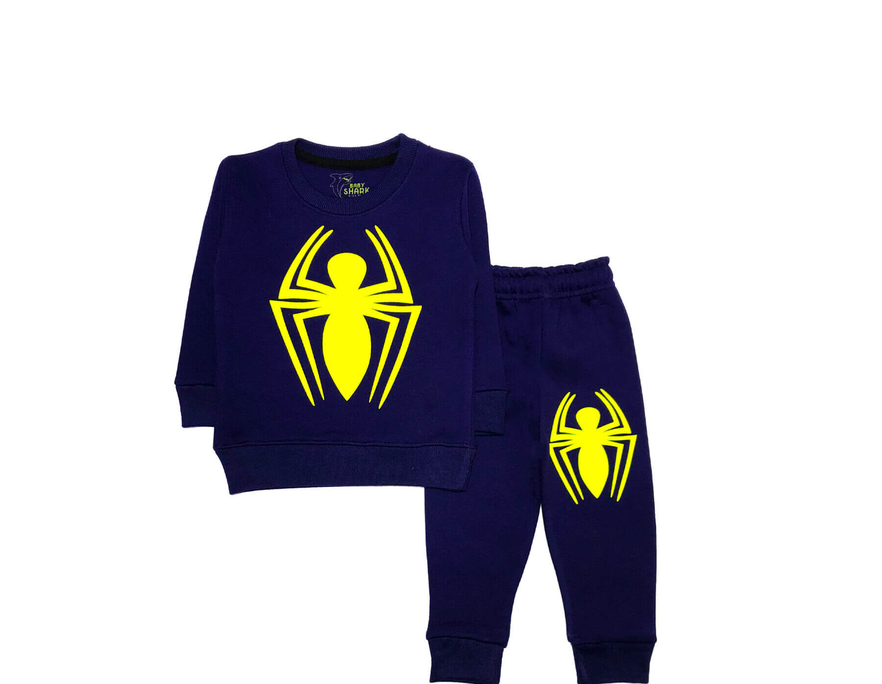 Spider Fleece Track Suit - Ink Blue