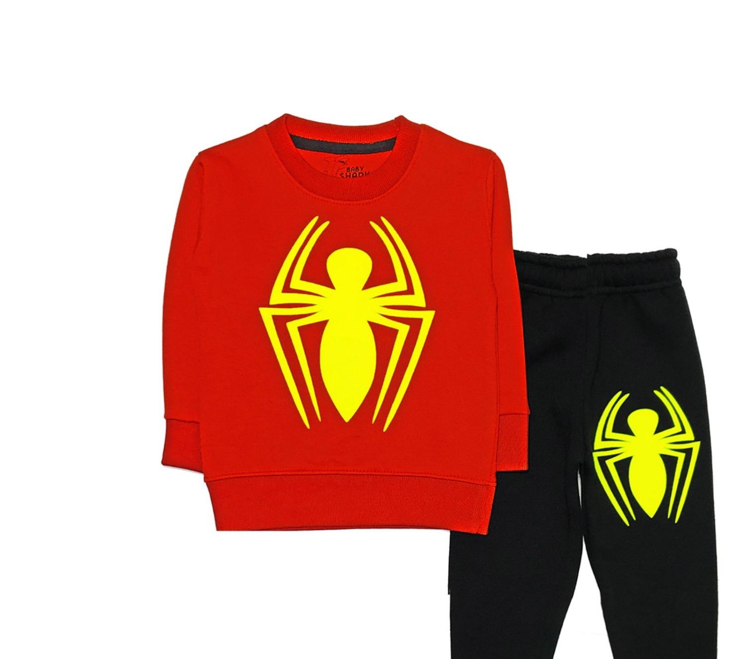 Spider-Fleece-Tracksuit-Red-Black-1