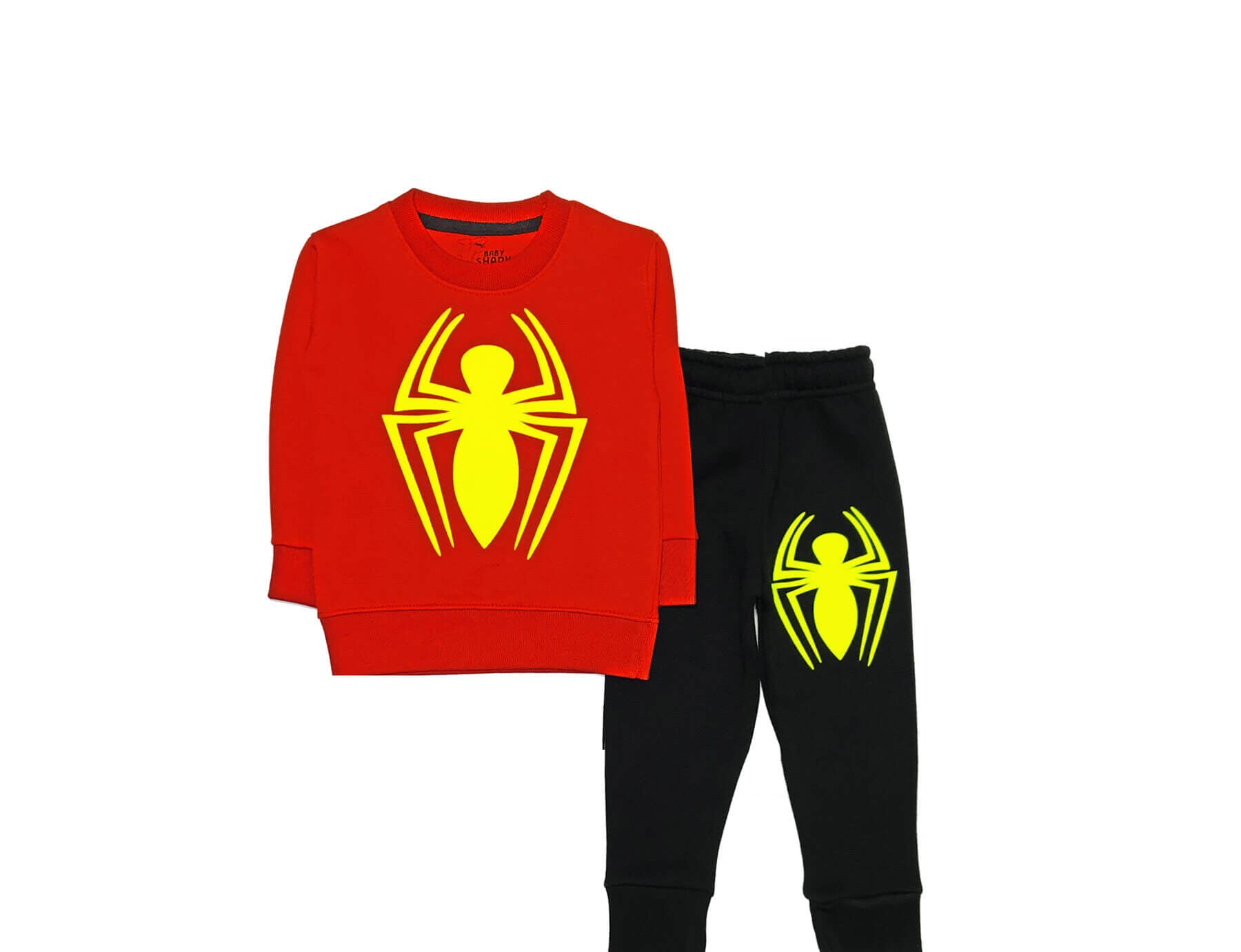 Spider Fleece Track Suit - Red &amp; Black