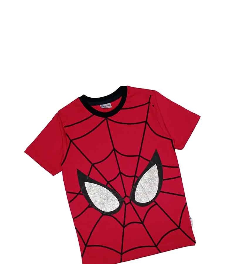 Spider Cobweb Tee Shirt - Red